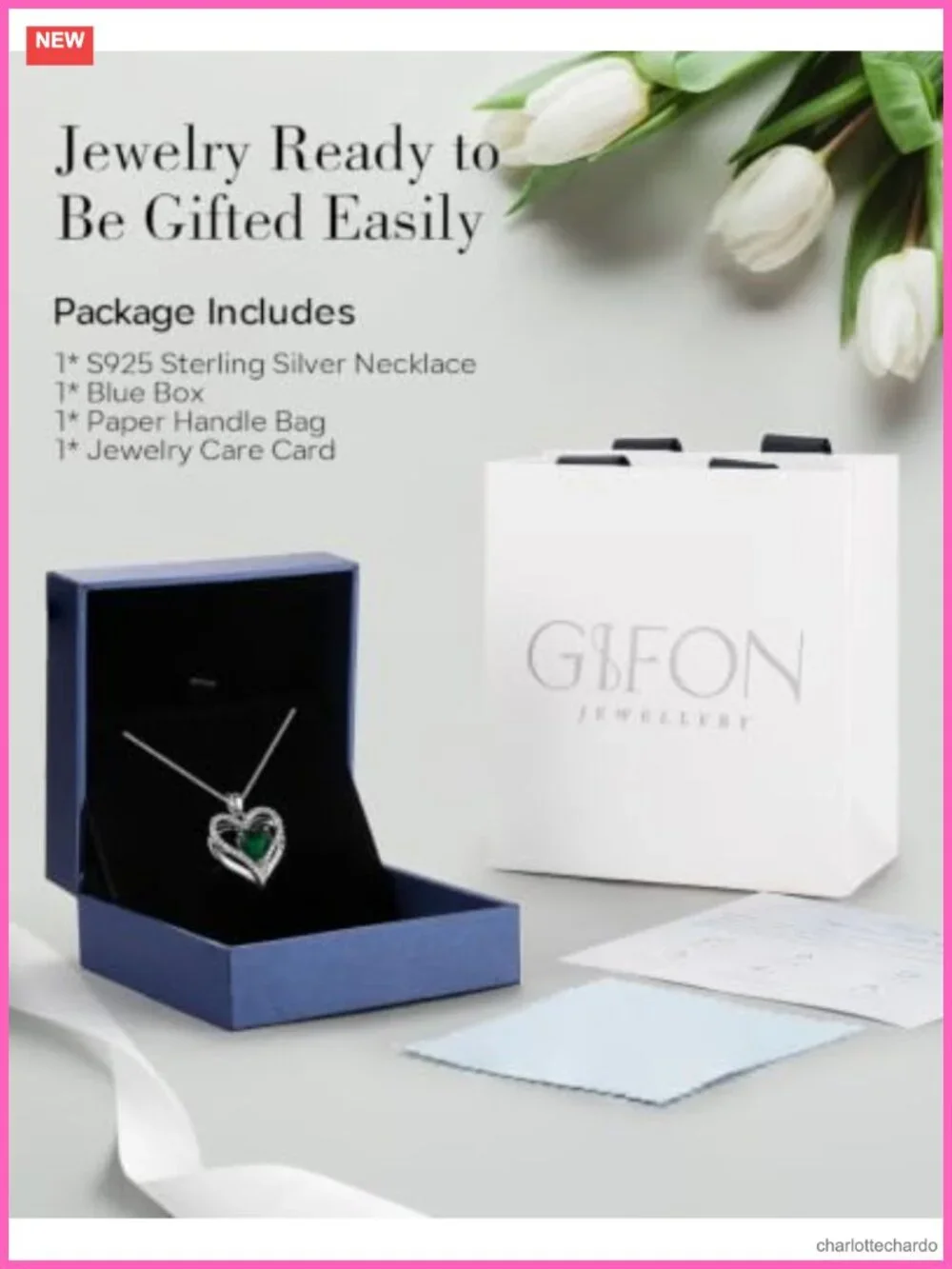 S925 Sterling Silver Heart Pendant Necklace I Love You Always Forever